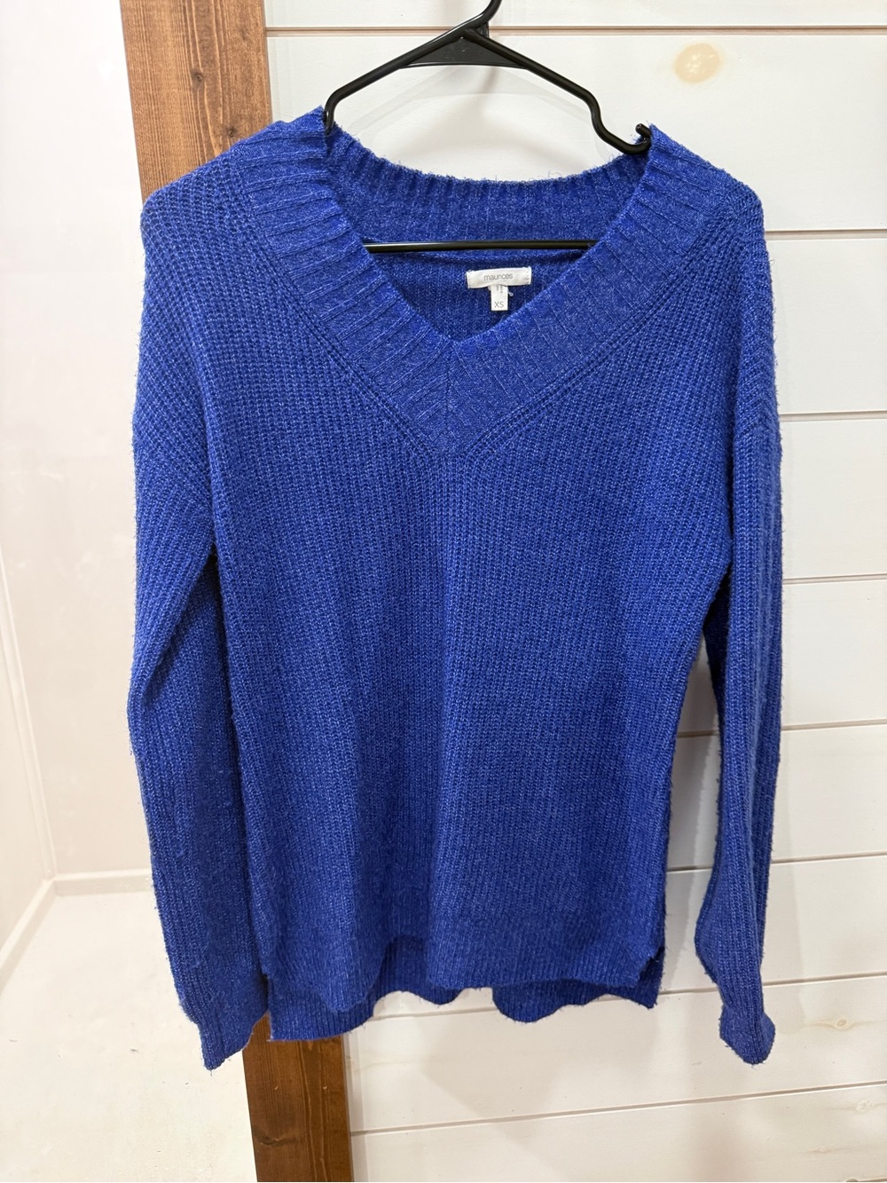 Maurices Royal Blue V-Neck Knit Sweater